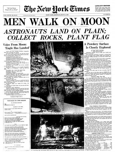 men walk on moon