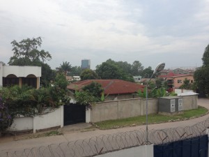 The view from the office in the posh Kishasa neighborhood of Gombé