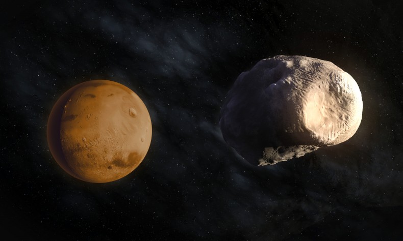 mars and moon