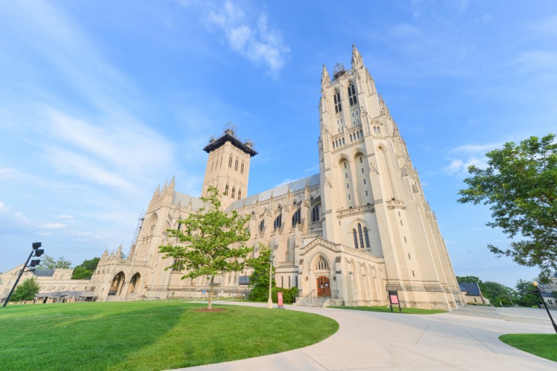 washington national cathedral (with earthquake damage)