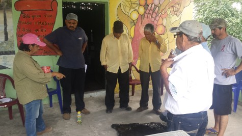 Farmers gather at the Lombricultura training 