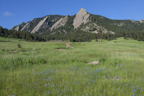 Flatirons above Boulder near the cache location