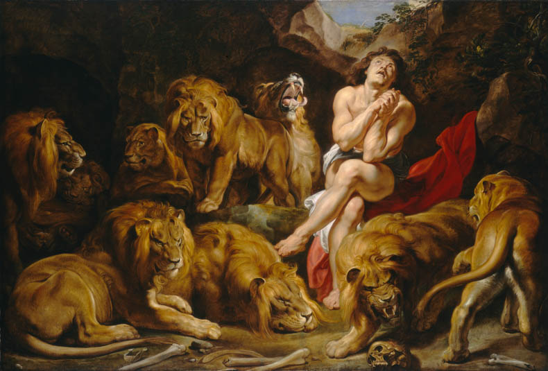 Sir Peter Paul Rubens (Flemish, 1577 - 1640 ), Daniel in the Lions' Den, c. 1614/1616, oil on canvas, Ailsa Mellon Bruce Fund