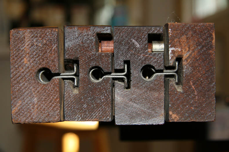 detail of oak table