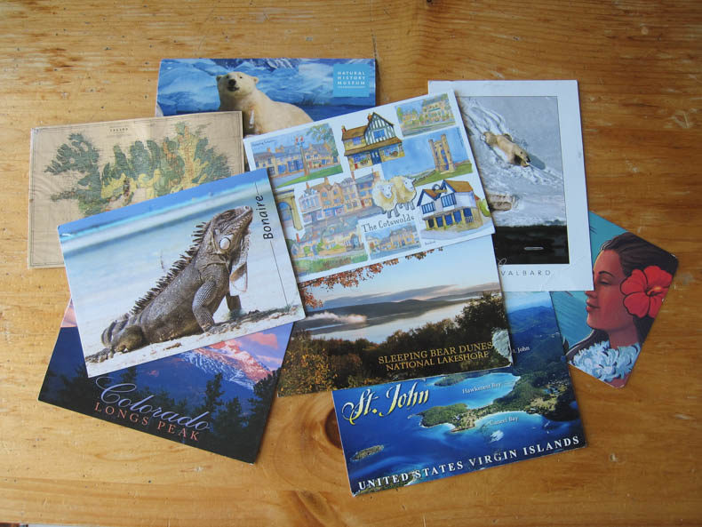 Postcards from Iceland, Bonaire, Colorado, St. John, Sleeping Bear Dunes National Park, the Cotswolds, Svalbard, Hawaii, and the Natural History Museum of Los Angeles
